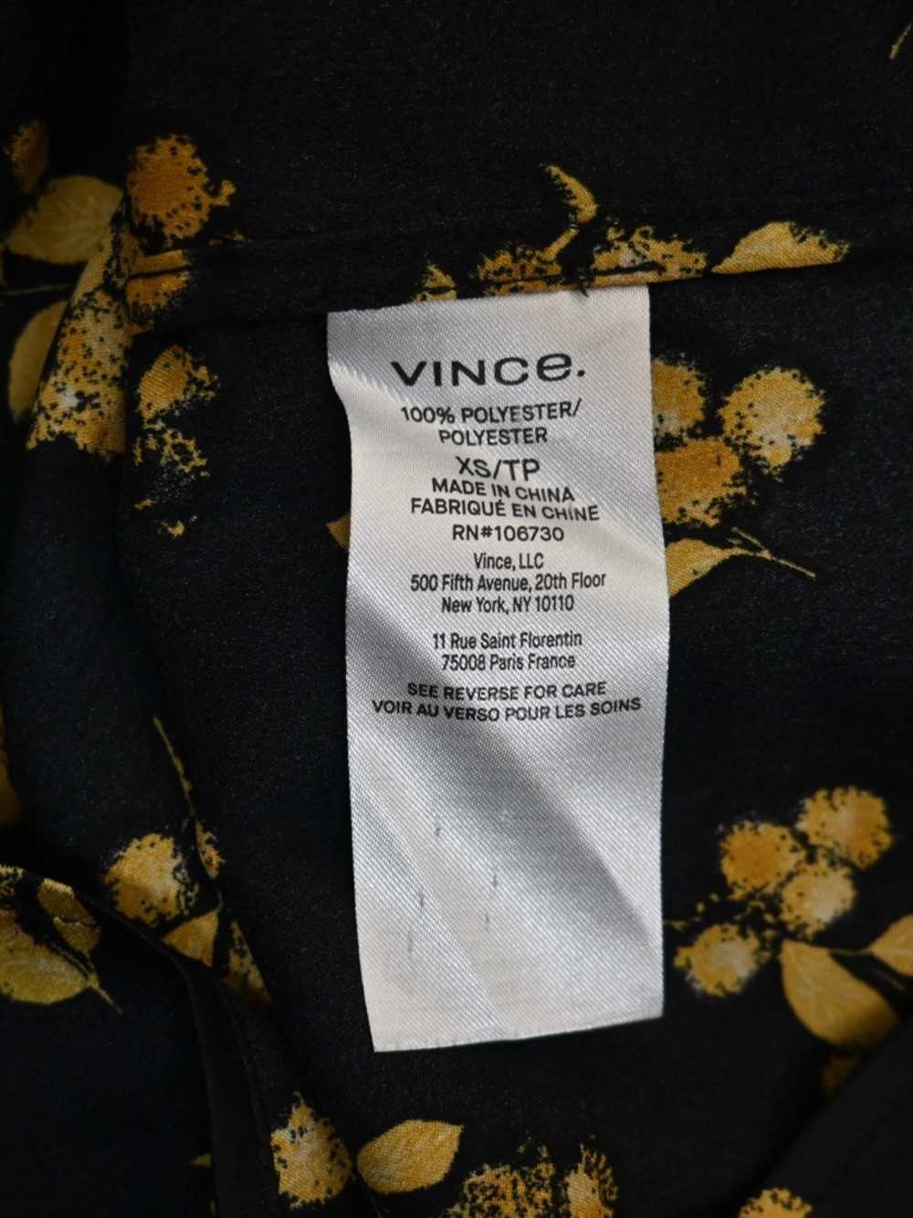 Vince Women's XS Dandelion Button Front Cap Sleeve Blouse - Picture 9 of 10